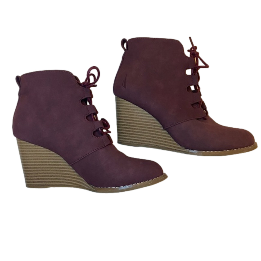 Nautica Mauve Wedges Size 6.5